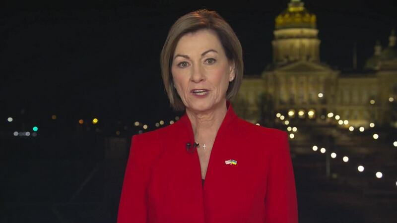 Iowa Gov. Kim Reynolds said President Joe Biden is taking the country in the wrong direction.