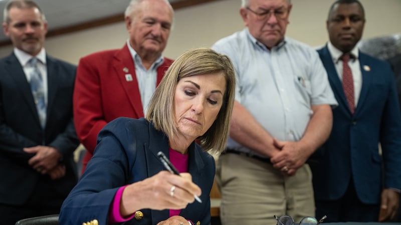 Gov. Kim Reynolds signs a bill that would give stricter penalties to those dealing fentanyl...