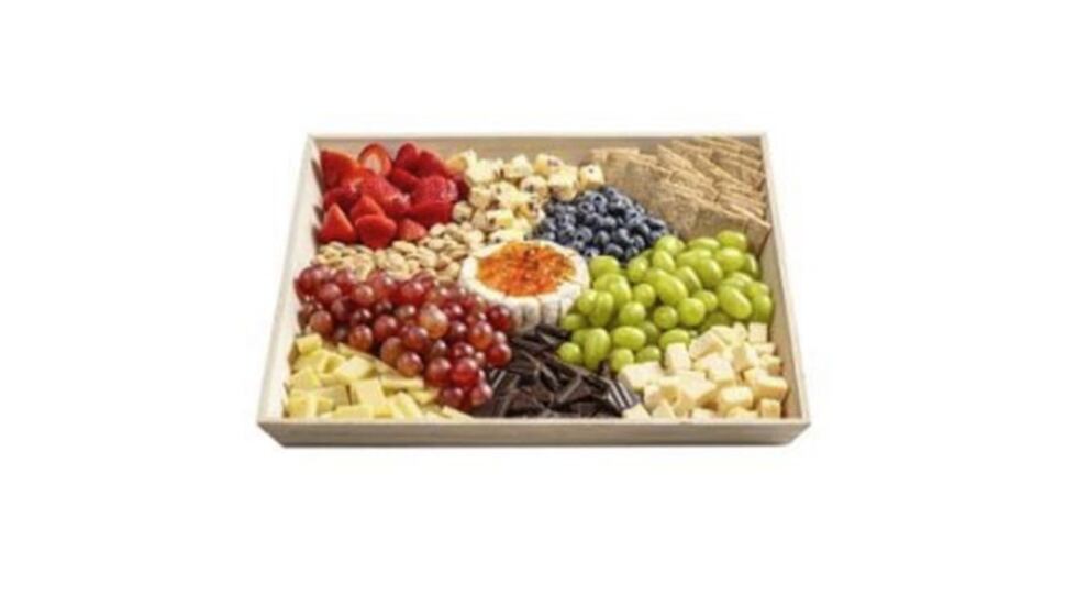 Sparkling Fruit and Cheese Board